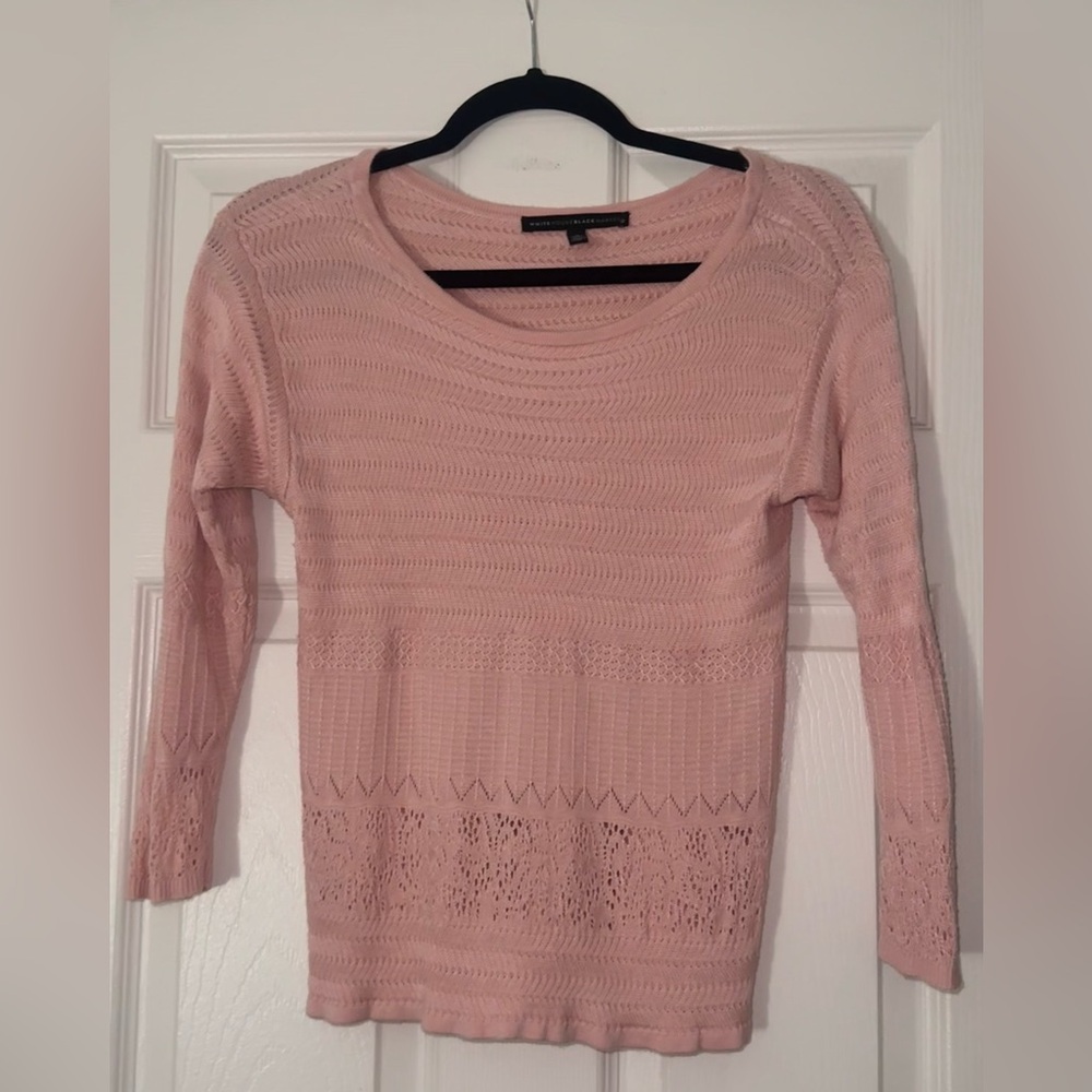 White House Black Market Blush Pink Knit Sweater